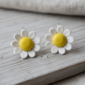 Boucles d'oreille Pâquerette Fimo