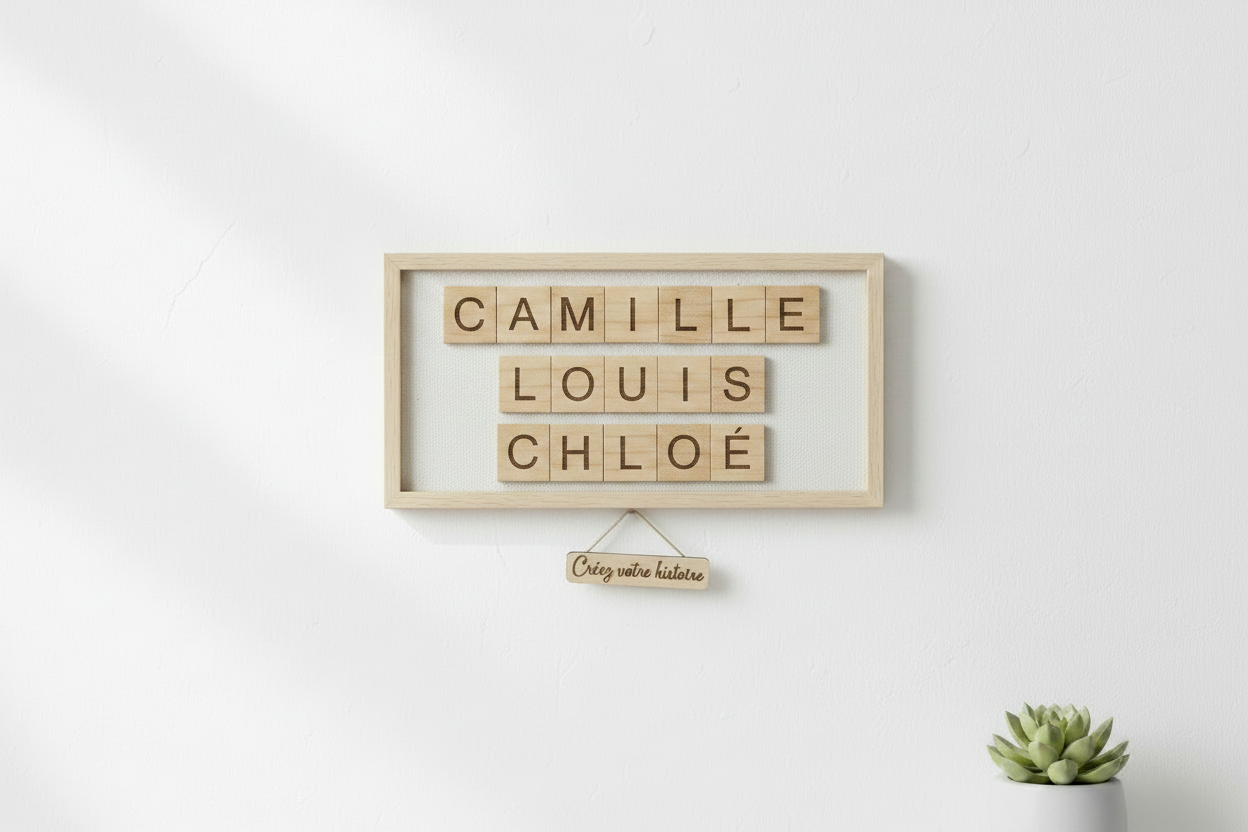 Tableau Scrabble plusieurs prénoms